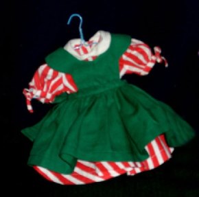 The Christmas doll dress that matched mine